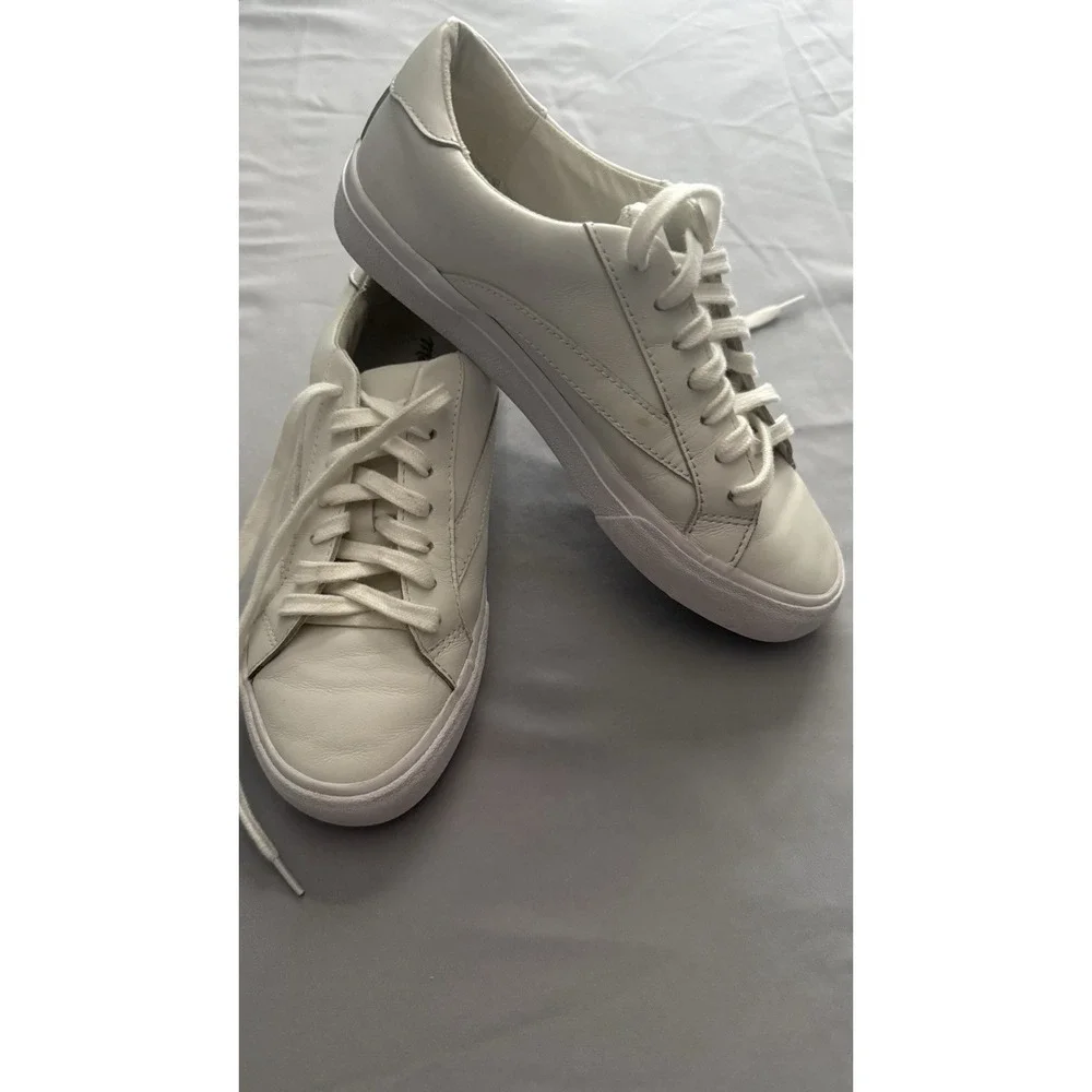 Madwell Unisex Sneakers Men Sz 4.5 Women Sz 6 GUC White Leather Lace Up Sidewalk